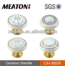 White handle ceramic handle and knob