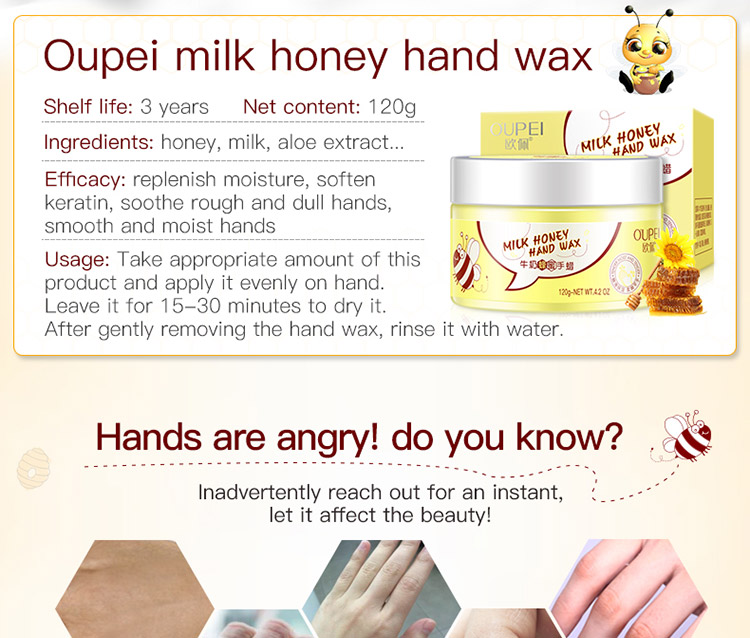 BISUTANG Hand Care Nourishing Moisturizing Whitening Exfoliating Milk Honey Hand Wax