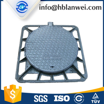 round cover and square frame manhole cover