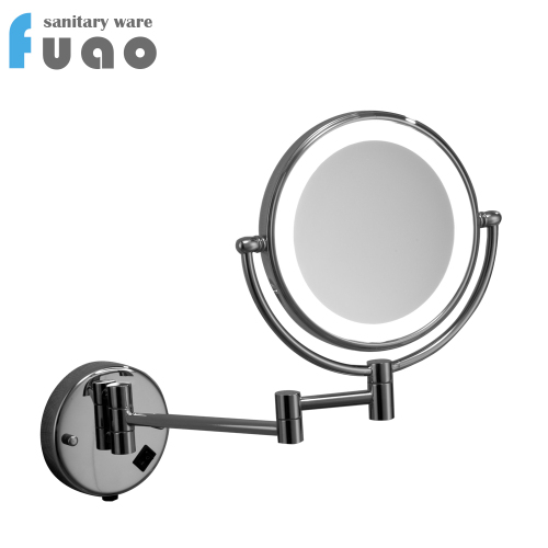 Le rasage de salle de bains arrondi fixé au mur de FUAO a éclairé le miroir professionnel de maquillage