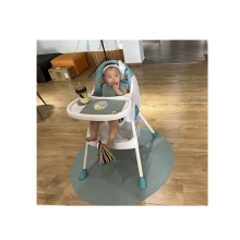 Vegan Leather Waterproof Baby Splat Mat for High Chair: Messy Floor Protection