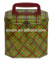 Tin saving bank with handle