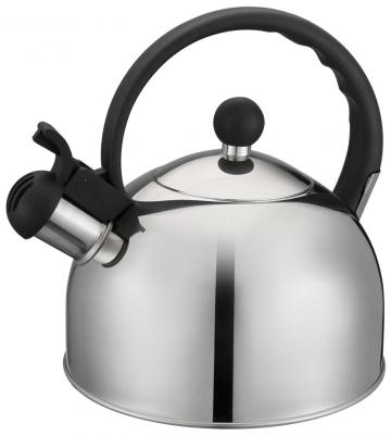 BlackHandle and Stainless Steel Lid of Whistling Kettle