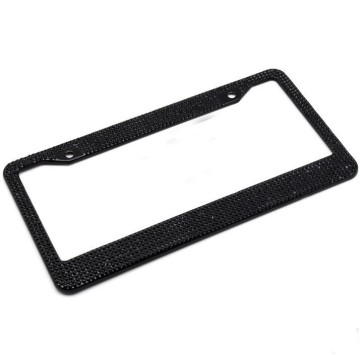 Crystal Black Car License Plate Frame Holder