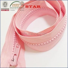 Fasion pvc zipper with colored tape and teeth for garment