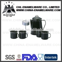 Carbon steel metal enamel camping coffe milk pot with percolator