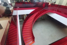 Indoor Metal Rotating Solid Stairs Spiral Staircases