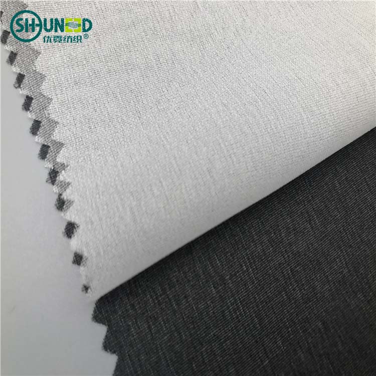 OEKO 40 degree Enzyme wash dry cleaning PA power plain weave fusible interlining fabric for men and women suits