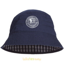 wholesale children kids plaid reversible bucket fisherman hat