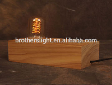 Vintage/Antique wooden table light for edison bulb, led bulb