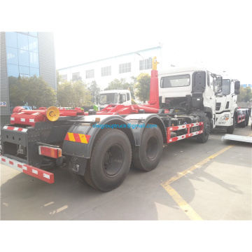 High quality Dongfeng 6x4 hook arm garbage truck