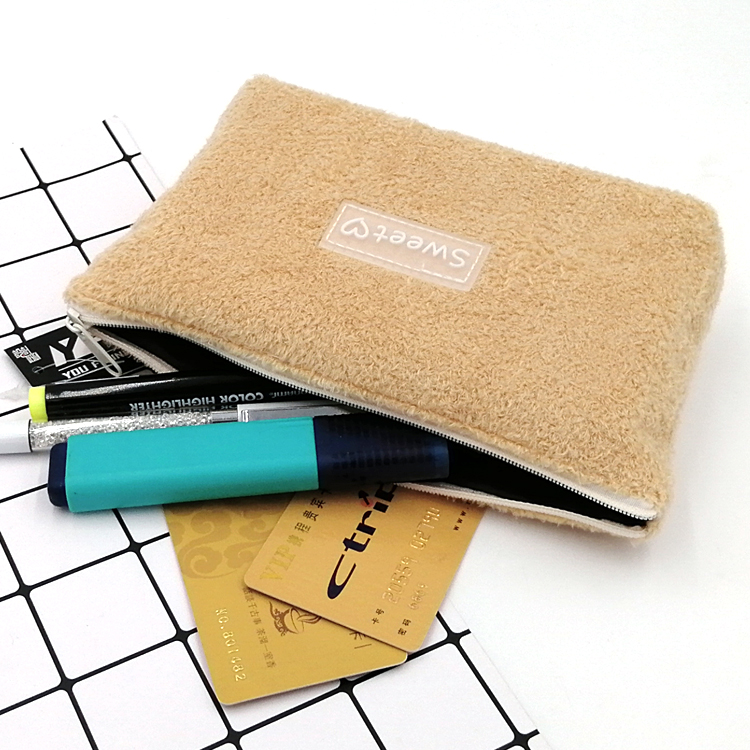 Sweet style plush pencil Bag