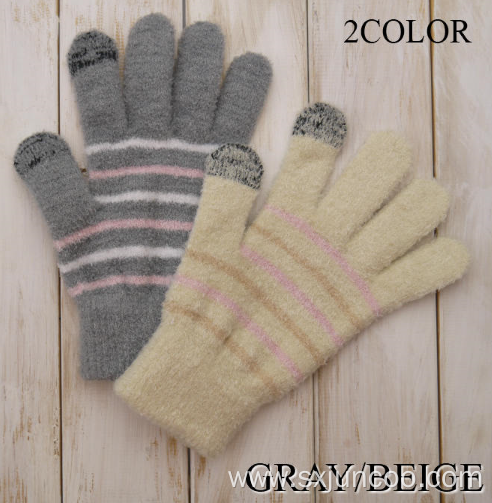 Hot Sale Brushed Winter Outdoor Ladies' Warm Gloves