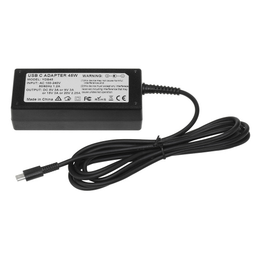 Adaptador de corriente para computadora portátil de 45 W tipo C para HP