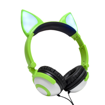 Cuffie pieghevoli con luce a led Fox Ear per bambini