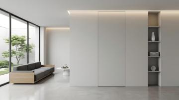 Invisible Frame Solid Core Wood Door Slab Modern