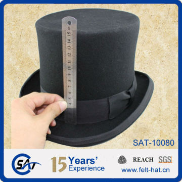 black felt top hat,wool felt top hat,formal top hat