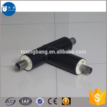 API5L seamless carbon steel insulation cross tee with rigid foam filled for pipeline connection