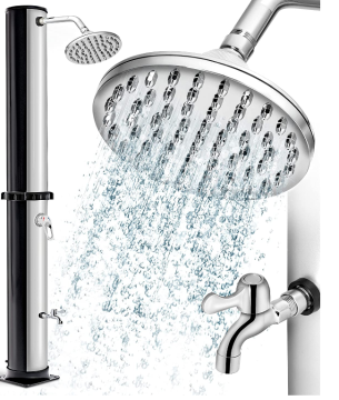 20L Solar Shower Hot Water System with 300W Solar Water Heater and Shower Head for Outdoor Garden Use