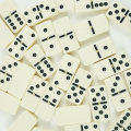 Glücksspiele Elfenbein Domino-Sets PVC-Aufbewahrungsbox