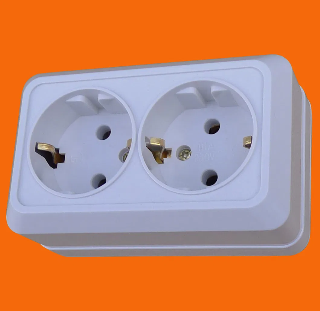 European Style Wall Socket Schuko Socket Outlet Double