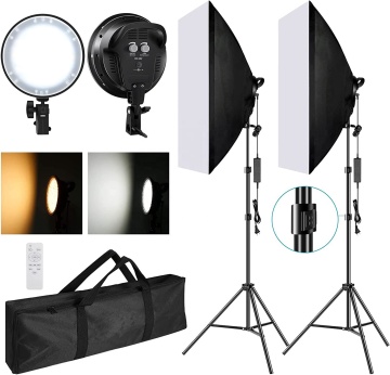 96W LED Panel Softbox Lighting Kit - 20x28 Studio Continuous Lighting Kit
