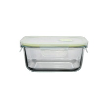 Square Reusable Tempered Glass Bento Box - Microwave Safe and Stackable Lunch Container
