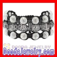 Cheap Nialaya Man's Bracelets With Pave Crystal Beads And Hematite?