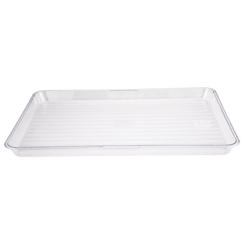 Deep Black Tray 45x35cm Polycarbonate Clear Tray 14x18 Inch Plastic Rectangular White Tray