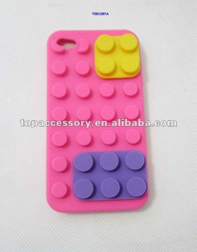 Embossment Mobile Phone Case - Red Color Cell Phone Cover