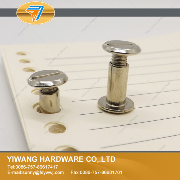 High Quality Metal Plated Chicago Screws For Scrapbook Album