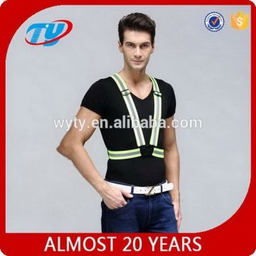 fluorescent yellow reflective belt with buckle