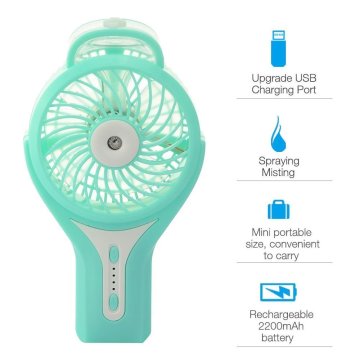 Rechargeable Battery Operated Handheld Mini Misting Fan