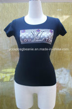 Women′s T Shirt, Round Neck T Shirt