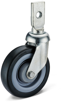 high quality Black Rubber Square Socket Movable Casters