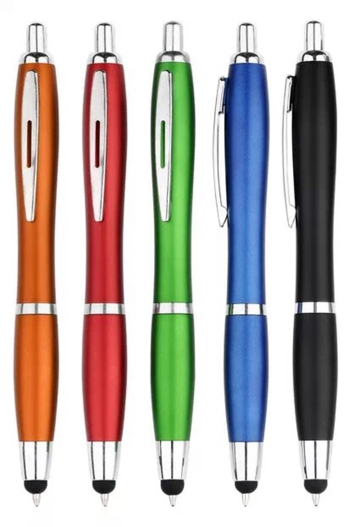 Plastic Ball Pen with Stylus