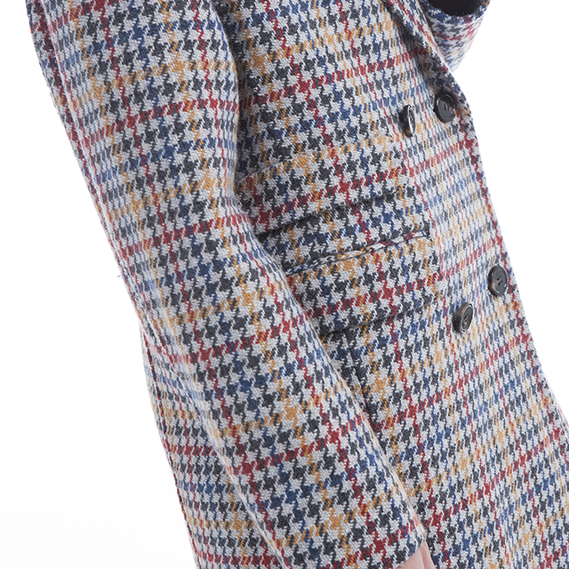 Thousand Birds Checker Cashmere Coat