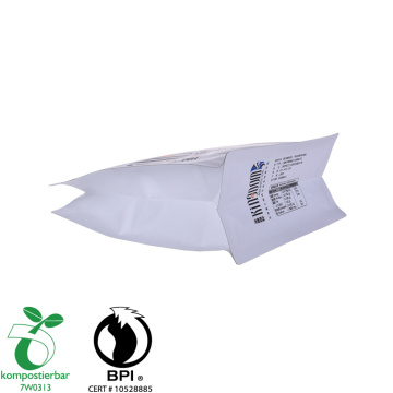 OEM plast Zip Lock Block Bottom Corn Starch Bag