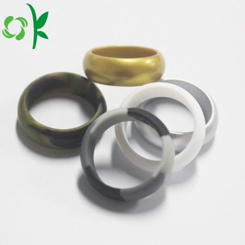 Anneaux de silicone haut de gamme bague de mariage en or cool