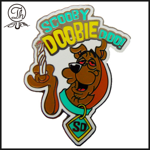 Enamel Dog pin badge holder metal