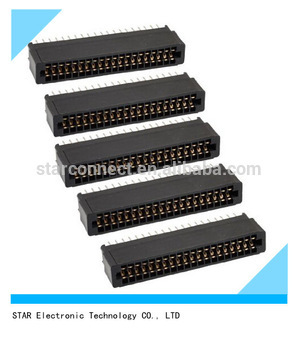 Black Double Row 40 Pin 2.54mm Pitch PCB Board Socket Header