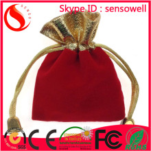 high quality custom velvet gift bags /velvet gift pouches/ velvet drawstring pouch bag