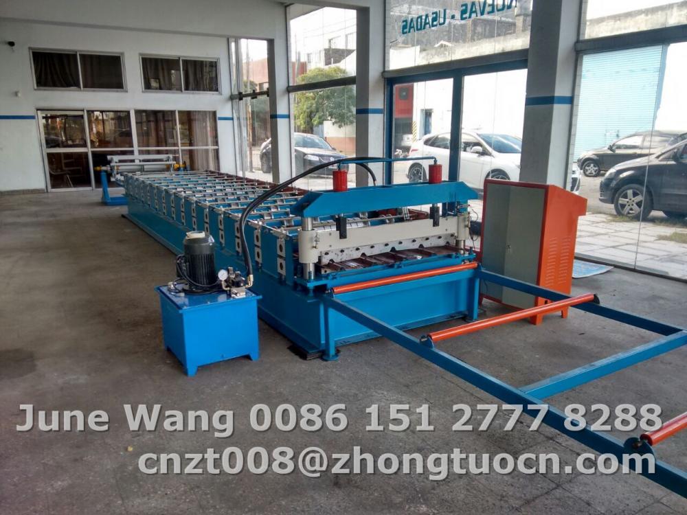 Metal steel wall and roof tile making machine