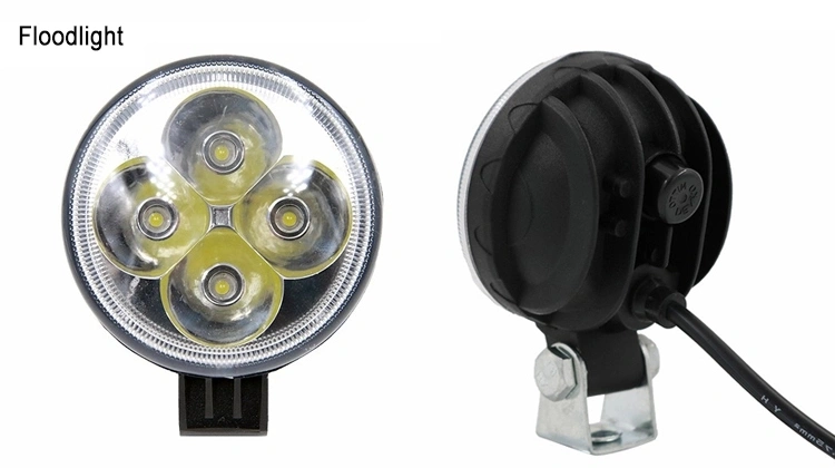 Hot Selling Factory Direct 12W LED Spotlight Vehicle Lights Work Light for Tractor Boat off Road Truck SUV ATV