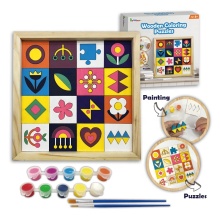 Wooden DIY Toy Coloring Puzzles Paint Kits