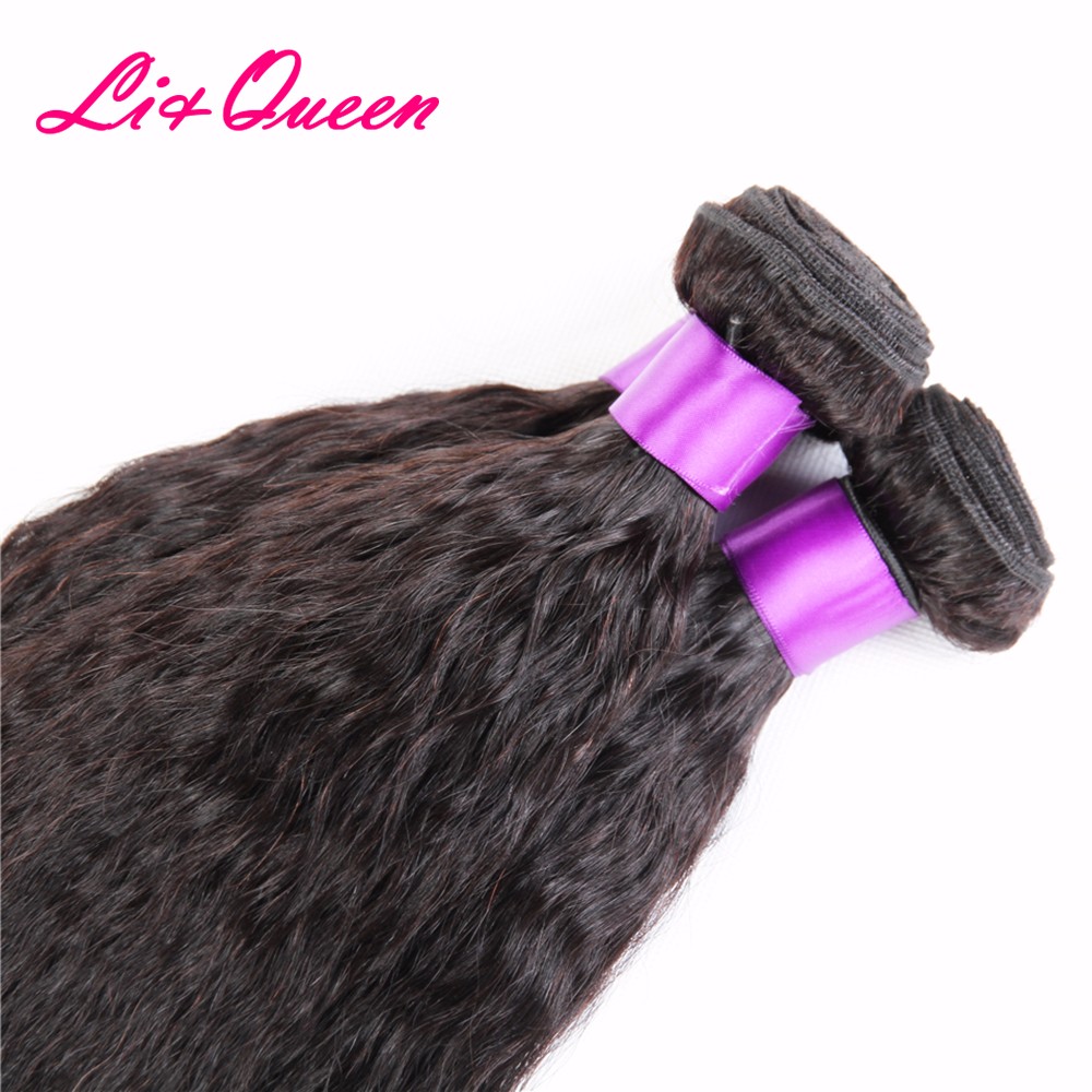 Raw Unprocessed Virgin Peruvian Hair Weave Bundles Italian Yaki Hair 10"-30" Kinky Straight Human Hair