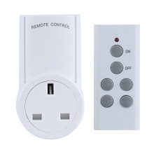 UK Standard Wall Plug Socket: Remote Control Wireless RF