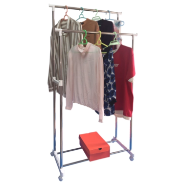 Clothes Airer Cart dengan rod berganda