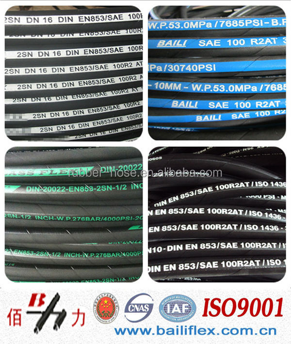 Embossed Mark Hydraulic Rubber Hose for Engineering Machinery