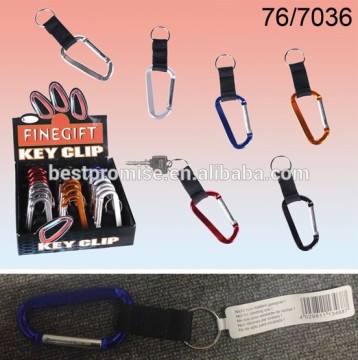 METAL CARABINER WITH KEYRING